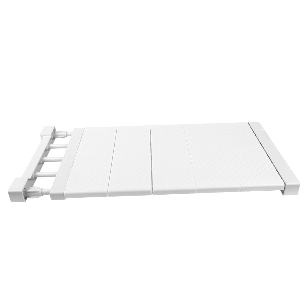 White adjustable cupboard shelf, 50–80 cm — supplier model HOM-63098