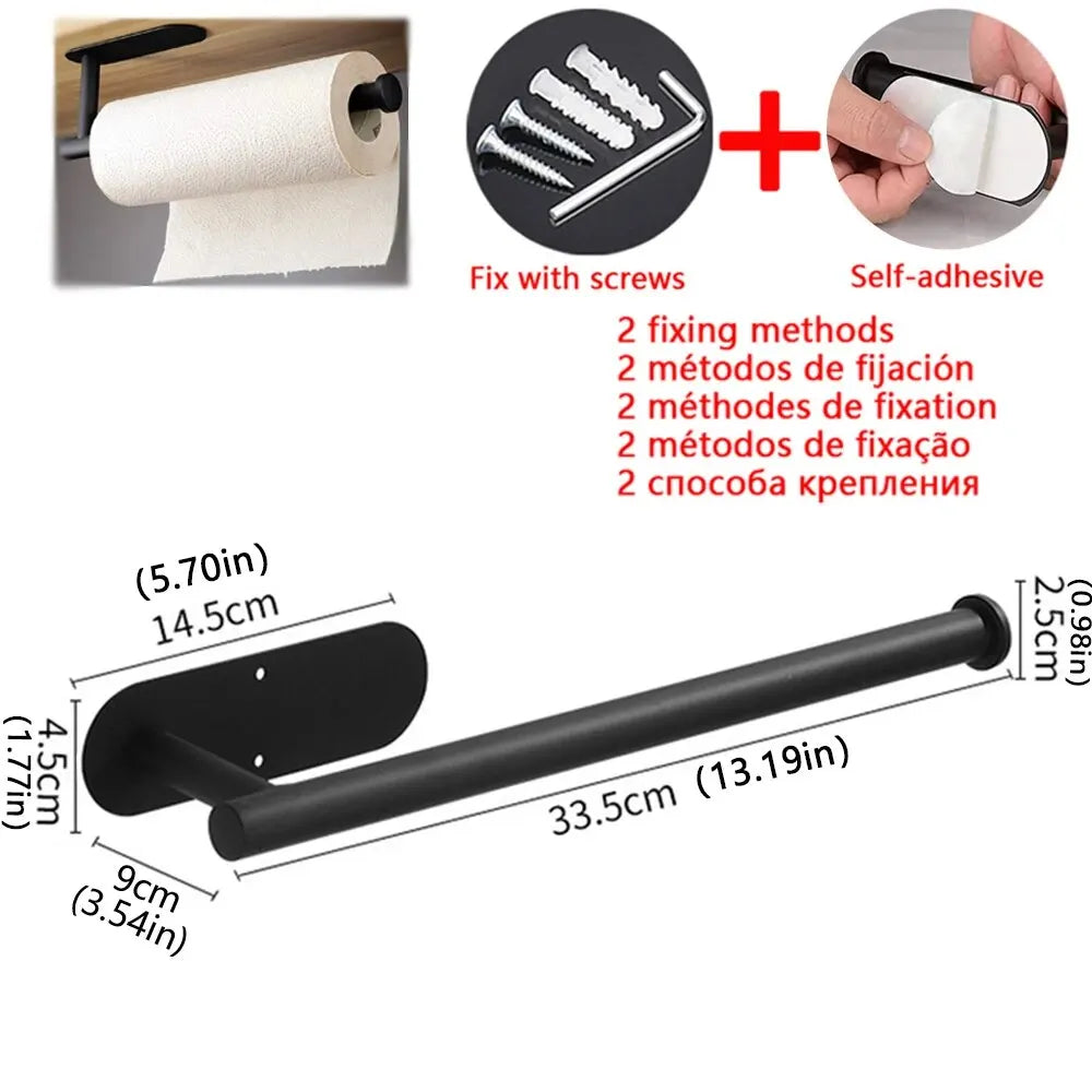 Adhesive Kitchen Roll Holder – Silver