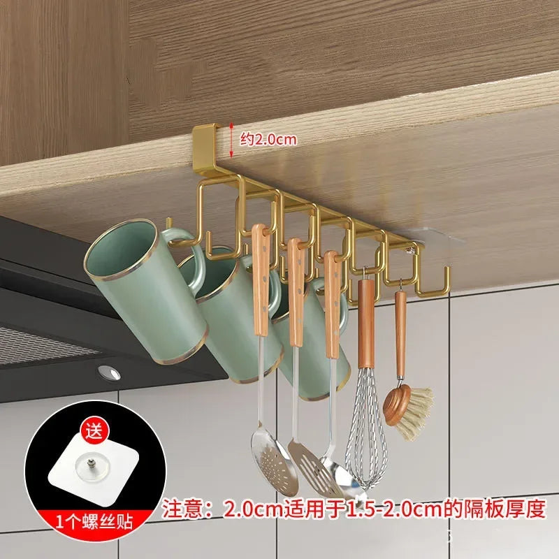 Under-Shelf Double Hooks – Gold
