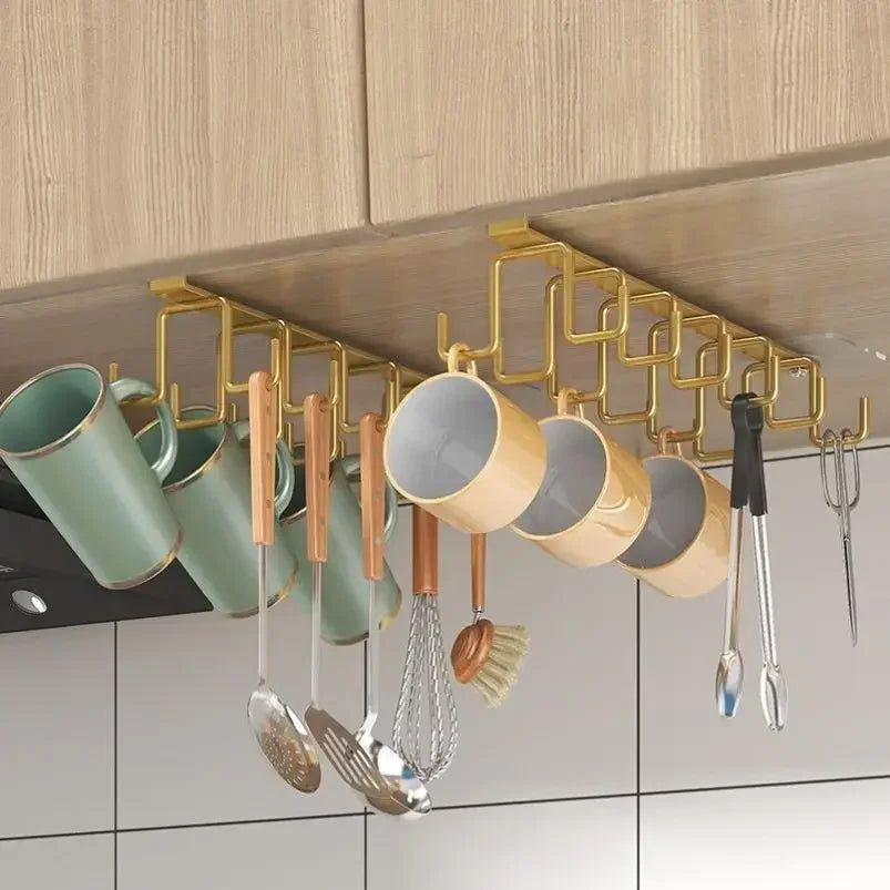 Under-Shelf Double Hooks – Gold
