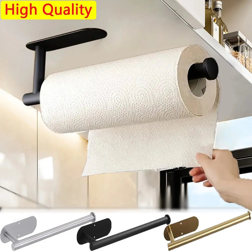 Adhesive Kitchen Roll Holder – Silver