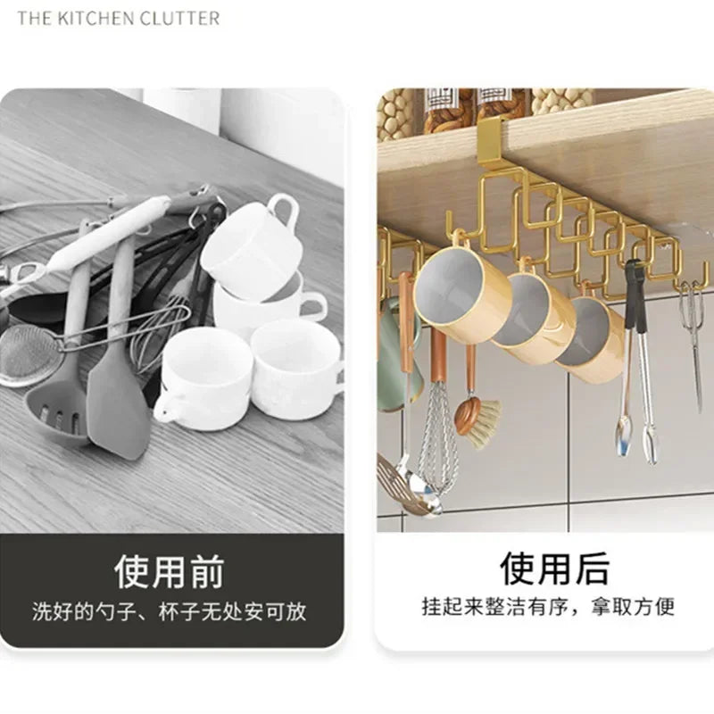 Under-Shelf Double Hooks – Gold