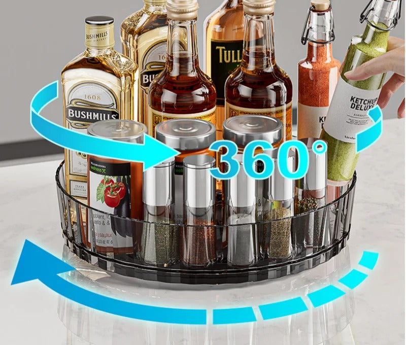 Rotating spice organiser, clear