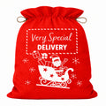 Red Santa Christmas gift sack measuring sixty by fifty centimetres
