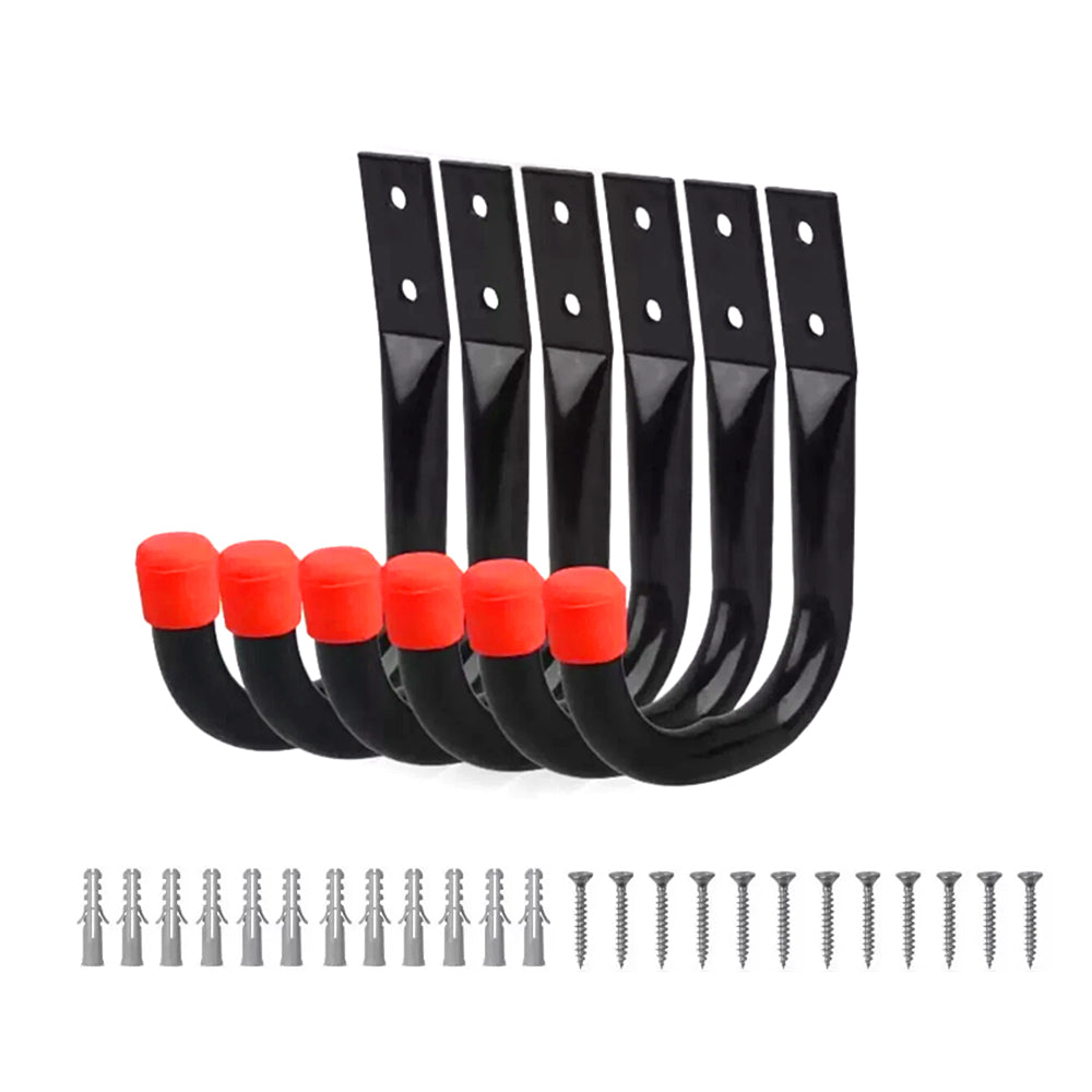 Wall-Mounted Storage Hooks — Set of 6